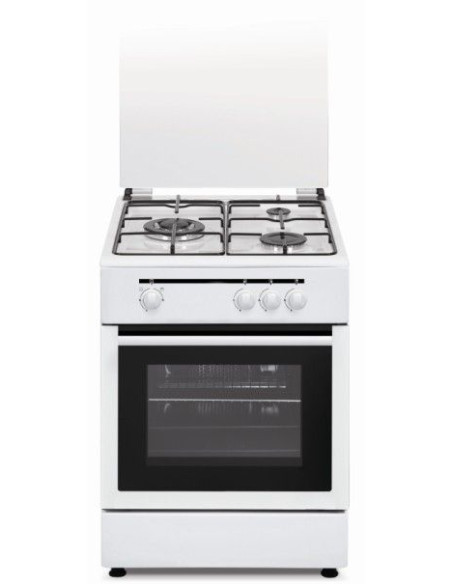 Cocina Vitrokitchen CB5530BB  blanco  3 fuegos  Ga