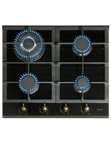 Encimera Cata RCI631BK  Cristal  4 fuegos  Hierro