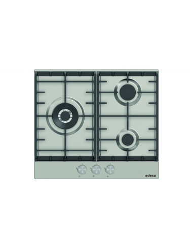Encimera Edesa EGX6031TITRCIB  3 fuegos  gas  inox