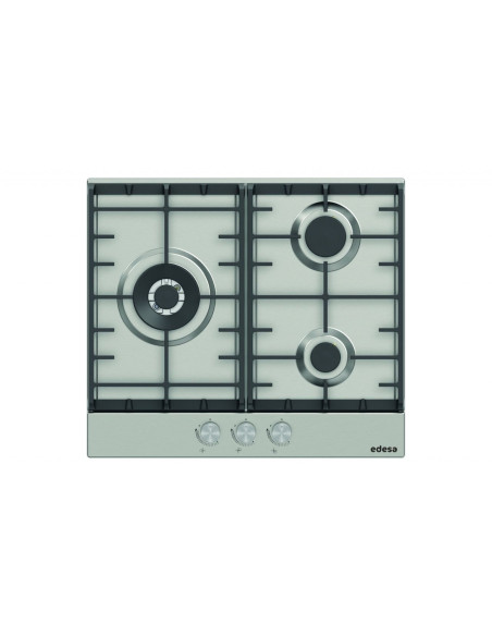 Encimera Edesa EGX6031TITRCIB  3 fuegos  gas  inox