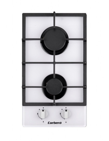 Encimera Corbero CPCGY212DWCI2  2f  Cristal Blanco