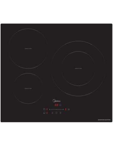 Inducci  n Midea MIH740T278K0  3 Zonas  60cm  Negro