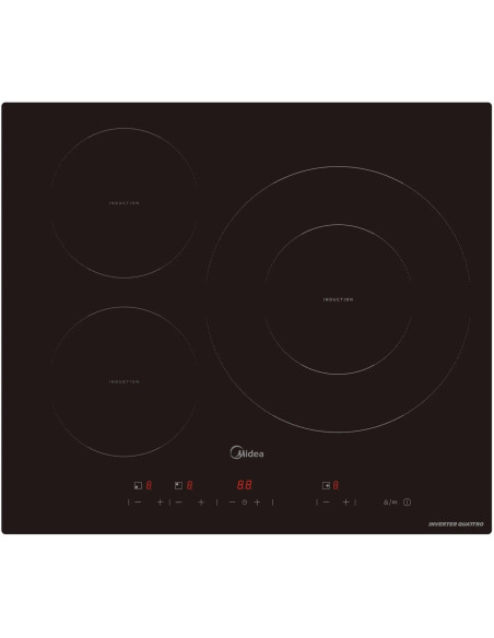 Inducci  n Midea MIH740T467K0  3 Zonas  XXL 32cm 