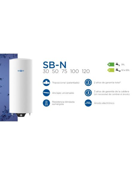 Termo Electrico Nofer SB100N  100L  Triposiciona