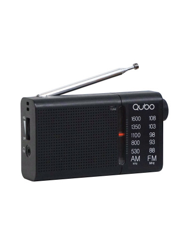 RADIO PORTATIL QUBO RS2 PORTATIL AM FM A PILAS