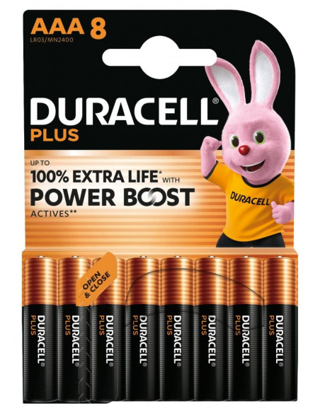 Pila Duracell Alcalina Plus Power AAA LR03 B8