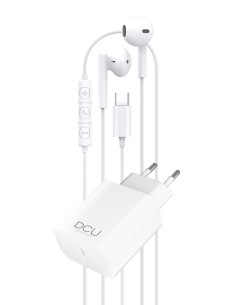 PACK DCU 34151013 AURICULAR TIPO C CARGADOR20W CAB