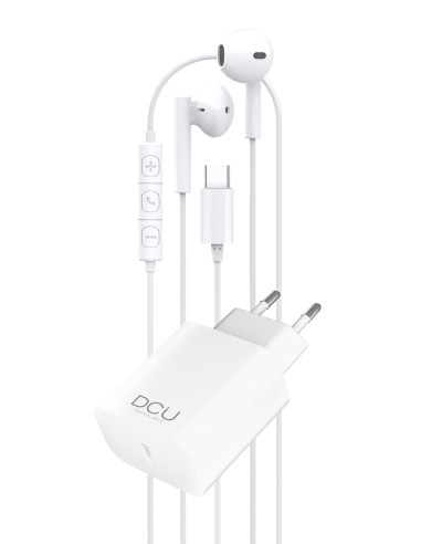 PACK DCU 34151013 AURICULAR TIPO C CARGADOR20W CAB